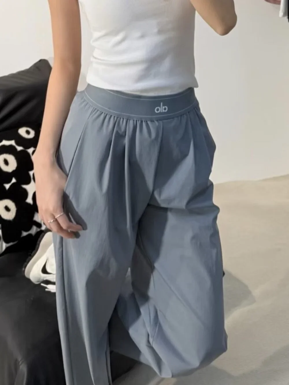Regular Alo Yoga Steel Grey Pants NWT Cool Elevated Everyday Essential🤍💙💜